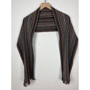 Bachrach wool scarf earth tones browns